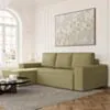 Bäddsoffa Divan Vänster 255cm Grön - Sydney