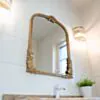 Spegel Guld 70x90 cm Välvd Antik Stil - Marie