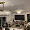 Plafond Kristall Hannover Guld Ø 80cm