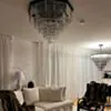 Plafond Kristall Hannover Svart Ø 80cm