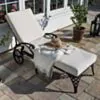 2-Pack Solsängar med Bord - Salerno