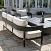 Loungegrupp 5-Pers Svart Aluminium - Ibiza