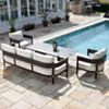 Loungegrupp 5-Pers Svart Aluminium - Ibiza