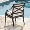 Rund Matgrupp Utomhus 6 Stolar Svart Aluminium - Amalfi Ø150cm