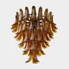 Kristallkrona Ø66xH75cm Amber/Krom - Livorno