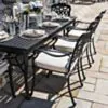 Matgrupp Utomhus 8 Stolar Svart Aluminium - Lugano 213cm