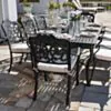 Matgrupp Utomhus 8 Stolar Svart Aluminium - Lugano 213cm