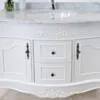 Kommod Badrum 120cm Ottawa Vit - Vit Marmor