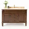 Kommod Badrum 120cm Nashville Mörkbrun - Beige Marmor