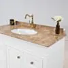 Kommod Badrum 120cm Idaho Vit - Beige Marmor