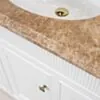 Kommod Badrum 120cm Idaho Vit - Beige Marmor