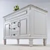 Kommod Badrum 120cm Nashville Vit - Vit Marmor