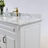 Kommod Badrum 120cm Nashville Vit - Vit Marmor