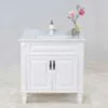 Kommod Badrum 80cm Nashville Vit - Vit Marmor