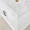 Kommod Badrum 80cm Nashville Vit - Vit Marmor