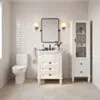 Kommod Badrum 60cm Nashville Vit - Vit Marmor