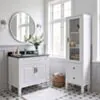 Kommod Badrum 80cm Nashville Vit - Grön Marmor