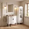 Kommod Badrum 80cm Ottawa Vit - Beige Marmor