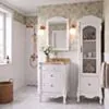 Kommod Badrum 60cm Ottawa Vit - Beige Marmor