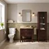 Kommod Badrum 80cm Brun Utah - Beige Marmor