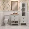 Kommod Badrum 60cm Vit Utah - Beige Marmor