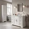 Kommod Badrum 120cm Wyoming Vit - Vit Marmor
