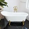 Badkar 170cm Vit Tassar Guld - The Classic