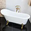 Badkar 170cm Vit Tassar Guld - The Classic