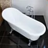 Badkar 170cm Vit Tassar Krom - The Classic
