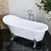 Badkar 170cm Vit Tassar Krom - The Classic