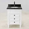Kommod Badrum 60cm Nashville Vit - Svart Granit
