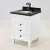 Kommod Badrum 60cm Nashville Vit - Svart Granit