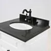 Kommod Badrum 60cm Nashville Vit - Svart Granit