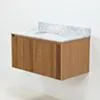 Badrumskommod Ek 80cm Vit Marmor - Båstad