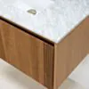 Badrumskommod Ek 80cm Vit Marmor - Båstad