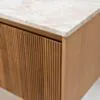 Badrumskommod Ek 100cm Beige Marmor - Båstad