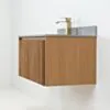 Badrumskommod Ek 80cm Grå Marmor - Båstad