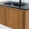 Badrumskommod Ek 80cm Svart Helgjuten - Båstad