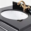 Kommod Badrum 60cm Nashville Svart - Svart Granit