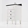 Kommod Badrum 60cm Nashville Vit - Svart Granit