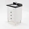 Kommod Badrum 60cm Nashville Vit - Svart Granit