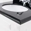 Kommod Badrum 60cm Nashville Vit - Svart Granit