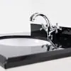 Kommod Badrum 60cm Nashville Vit - Svart Granit