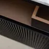 Badrumskommod Svart 100cm Vit Marmor - Båstad