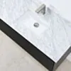Badrumskommod Svart 100cm Vit Marmor - Båstad