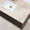 Badrumskommod Valnöt 100cm Beige Marmor - Båstad