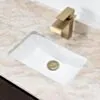 Badrumskommod Valnöt 100cm Beige Marmor - Båstad