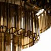 Kristallplafond 80cm Cognac/Mässing - Verona