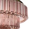 Kristallplafond 80cm Rosa/Mässing - Verona