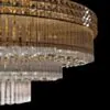 Stor Plafond Kristall Ø100cm Marbella Guld